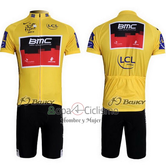 Bmc Lider Ropa Ciclismo Culotte Corto 2011 Hombre Mangas Cortas AMarillo